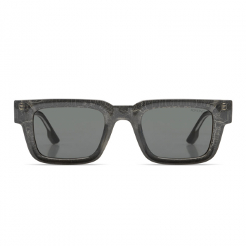Komono Sonnenbrille Victor  Black Viper, Rauchgraue Gläser, Frontansicht